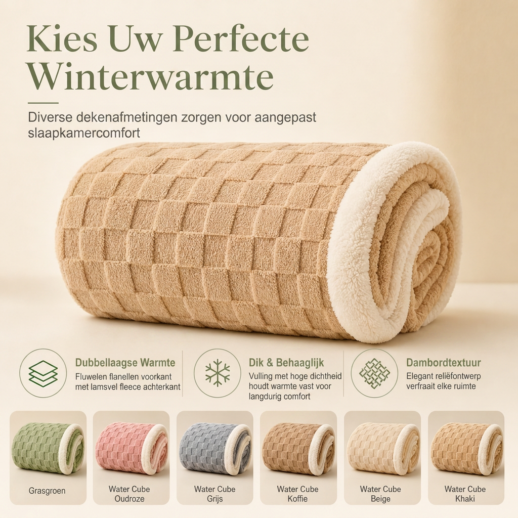 Dubbellaags Verdikte Sherpa Flannel Fleece Warme Deken