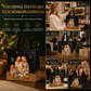 Zwarte kerstcadeautas van non-woven materiaal, feestelijke cadeauverpakkingszak 23x22x11cm