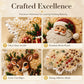🎄 12-delige DIY diamond painting set voor kerstornamenten