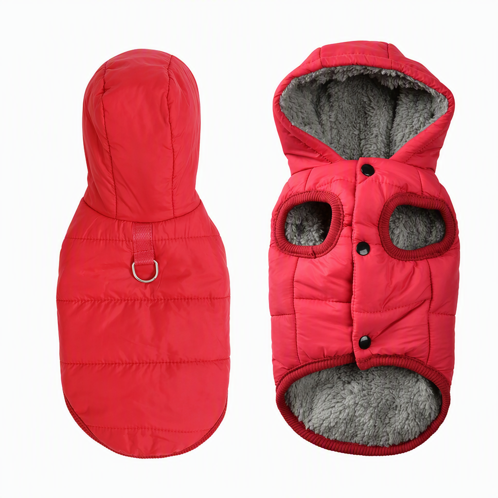 🐕 50% KORTING! 🧥 Jas met capuchon – Geïntegreerd tuigje, warm & winddicht ✨