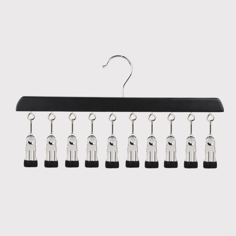 Multi-Clip Houten Hanger voor Kledingkastorganisatie