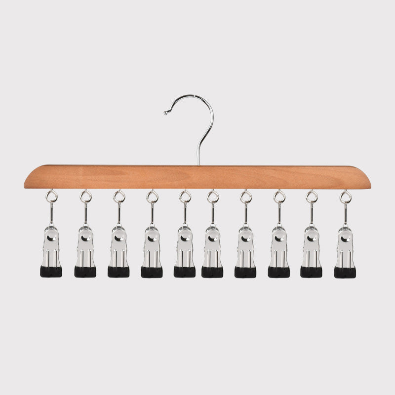 Multi-Clip Houten Hanger voor Kledingkastorganisatie