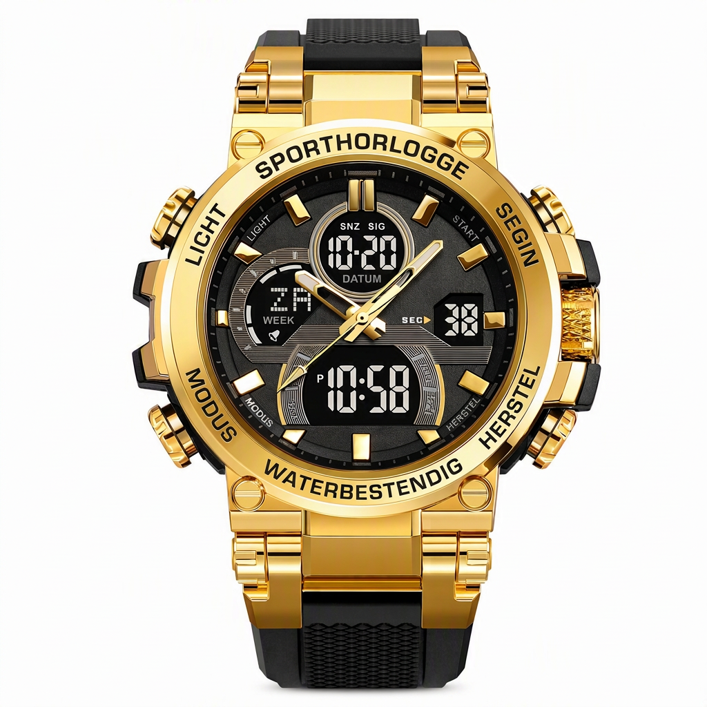 Tactical Style Multifunctioneel Digitaal Sporthorloge met 50 Meter Waterdichtheid