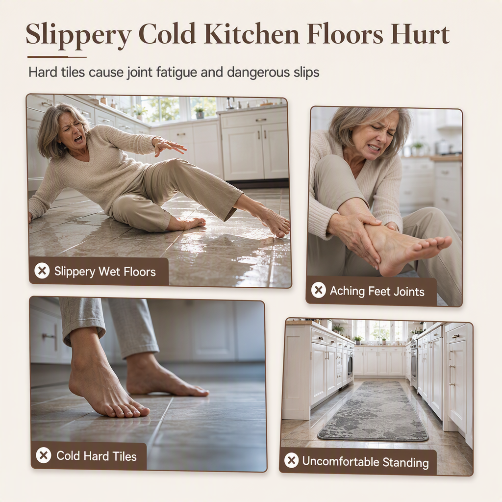 💥Antislip vloermatten van fluweel – Kristalzacht en met uitstekende grip 🛋️✨
