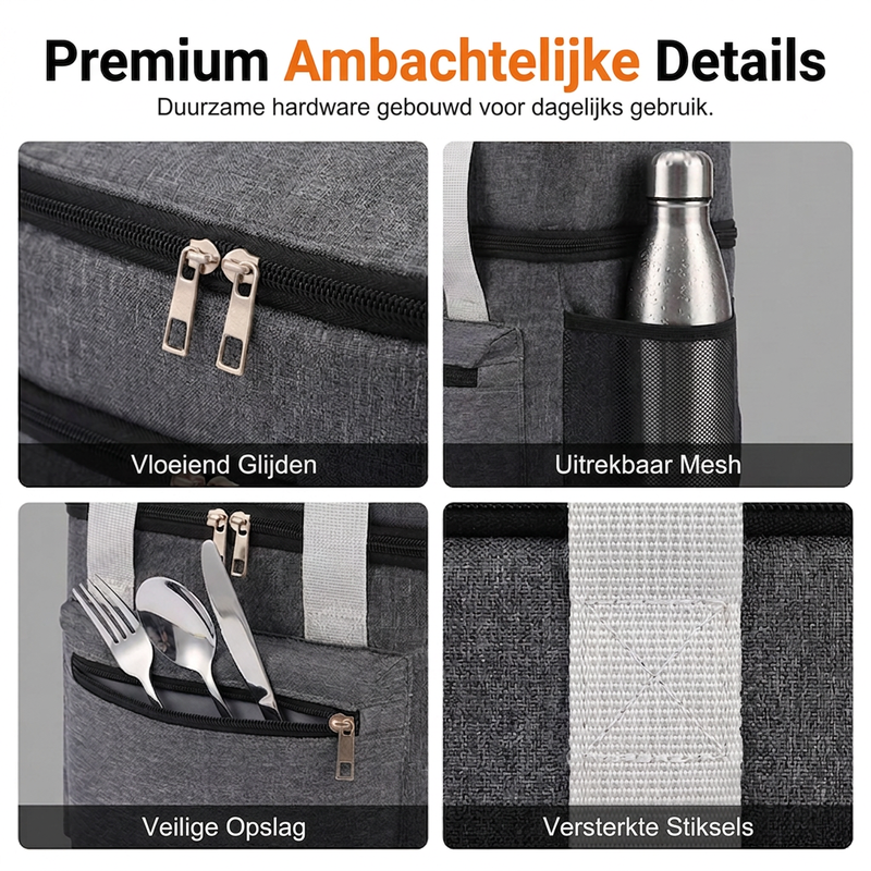 Dubbellaags geïsoleerde lunchtas