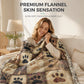 📢📢Zacht en warm op de bank zonder zware sprei – Flanellen Deken met Pootafdrukprint | 7 Maten | Kaki & Blauw 🐾☀️