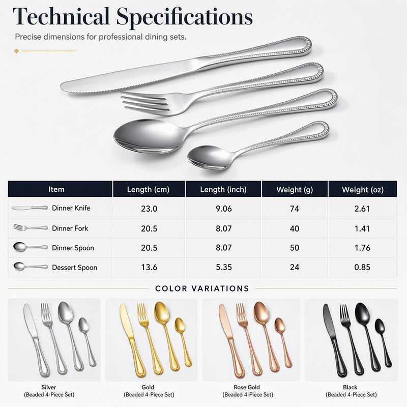 4-Piece Stainless Steel Flatware Set