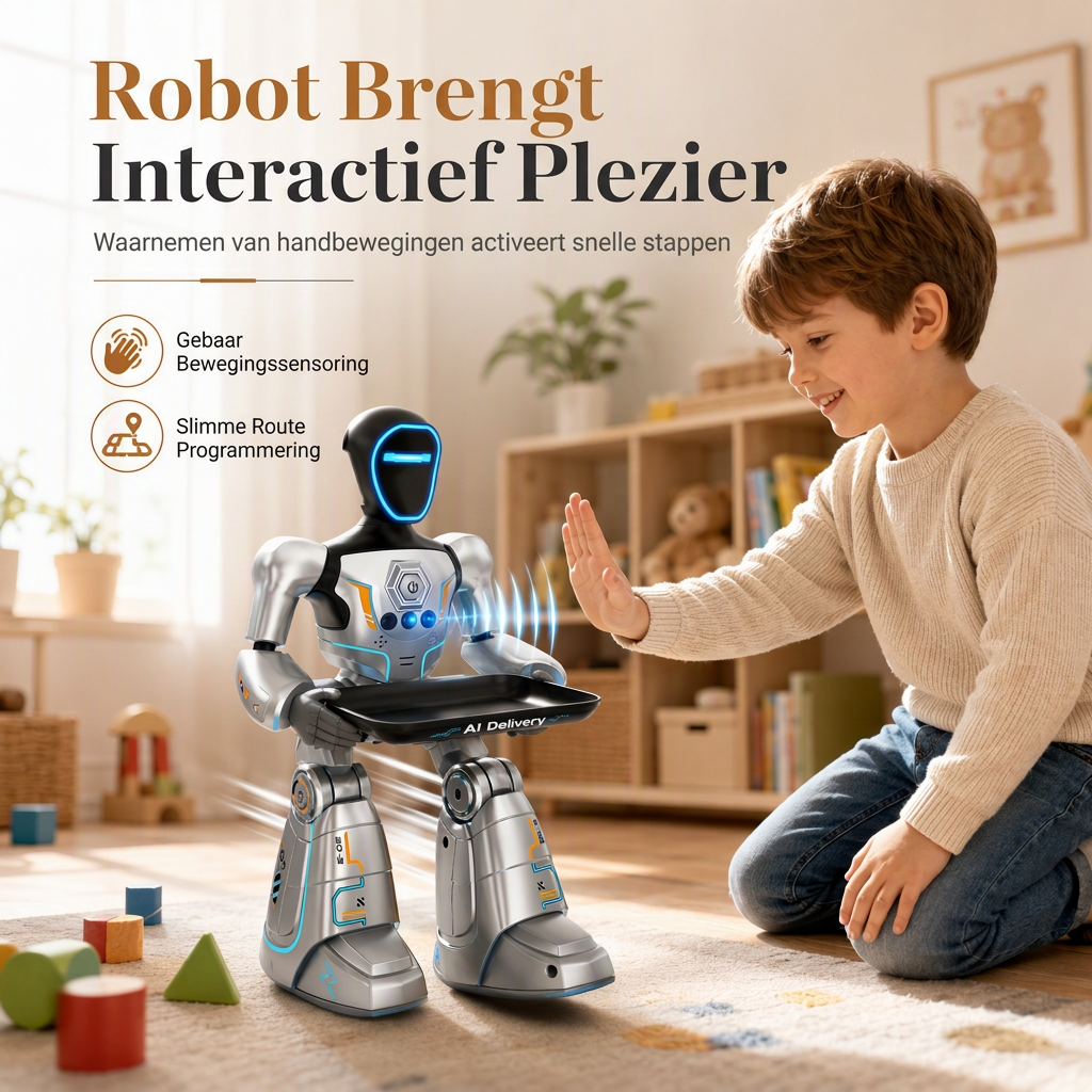 ⏳ Tijdelijke speciale aanbieding ⏰ Slimme programmeerbare AI-spraak-speelgoedrobot – bewegingsbesturing, interactief, kindvriendelijk 🧠
