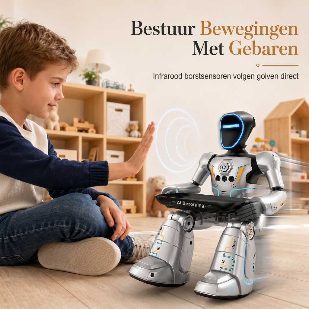 ⏳ Tijdelijke speciale aanbieding ⏰ Slimme programmeerbare AI-spraak-speelgoedrobot – bewegingsbesturing, interactief, kindvriendelijk 🧠