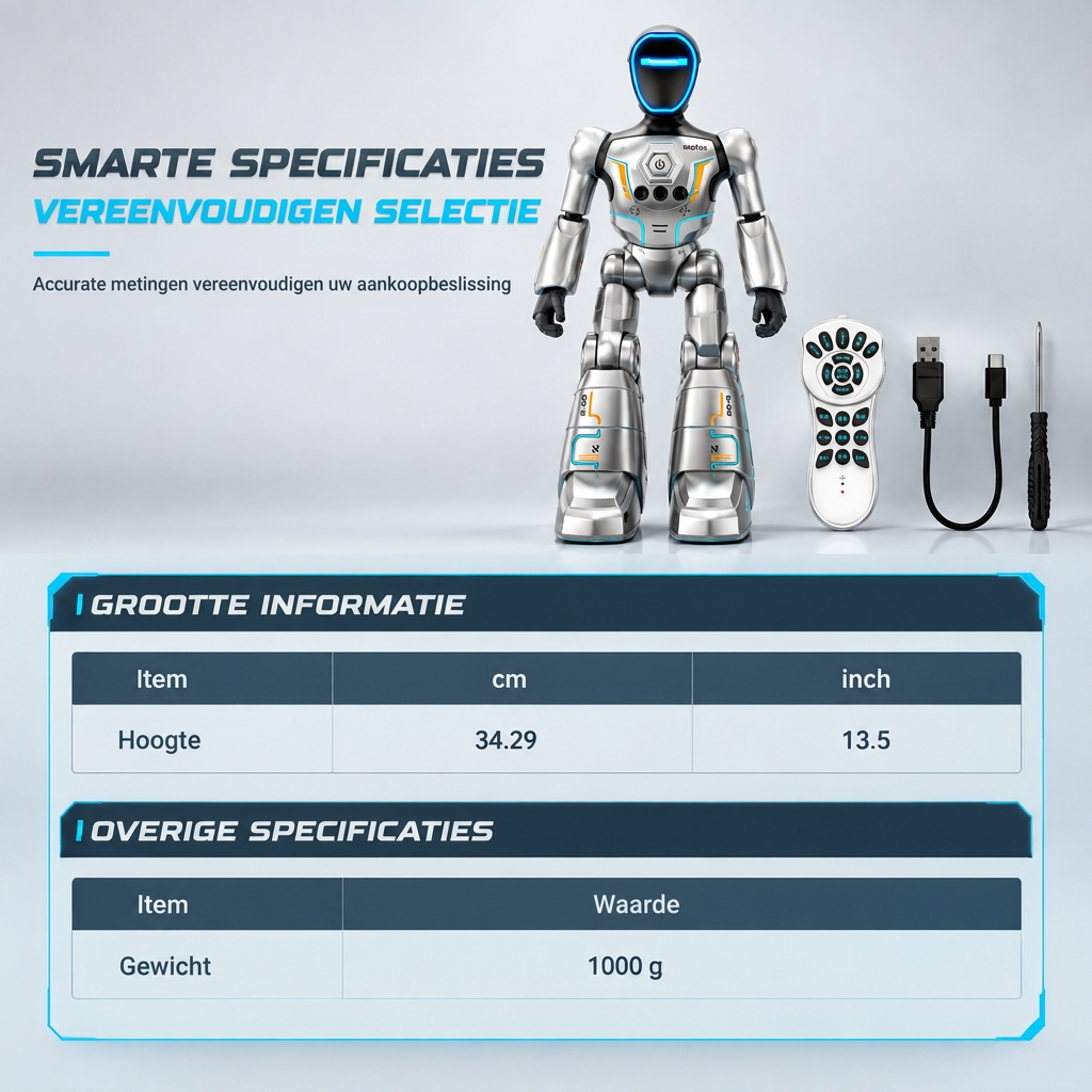 ⏳ Tijdelijke speciale aanbieding ⏰ Slimme programmeerbare AI-spraak-speelgoedrobot – bewegingsbesturing, interactief, kindvriendelijk 🧠