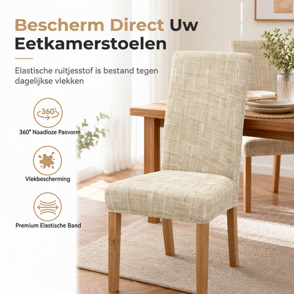 🪑 TIJDELIJKE KORTING VAN 50%! ✨ Universele Rekbare Geruite Stoelhoezen – Beschermend en Eenvoudig te Monteren 🧺