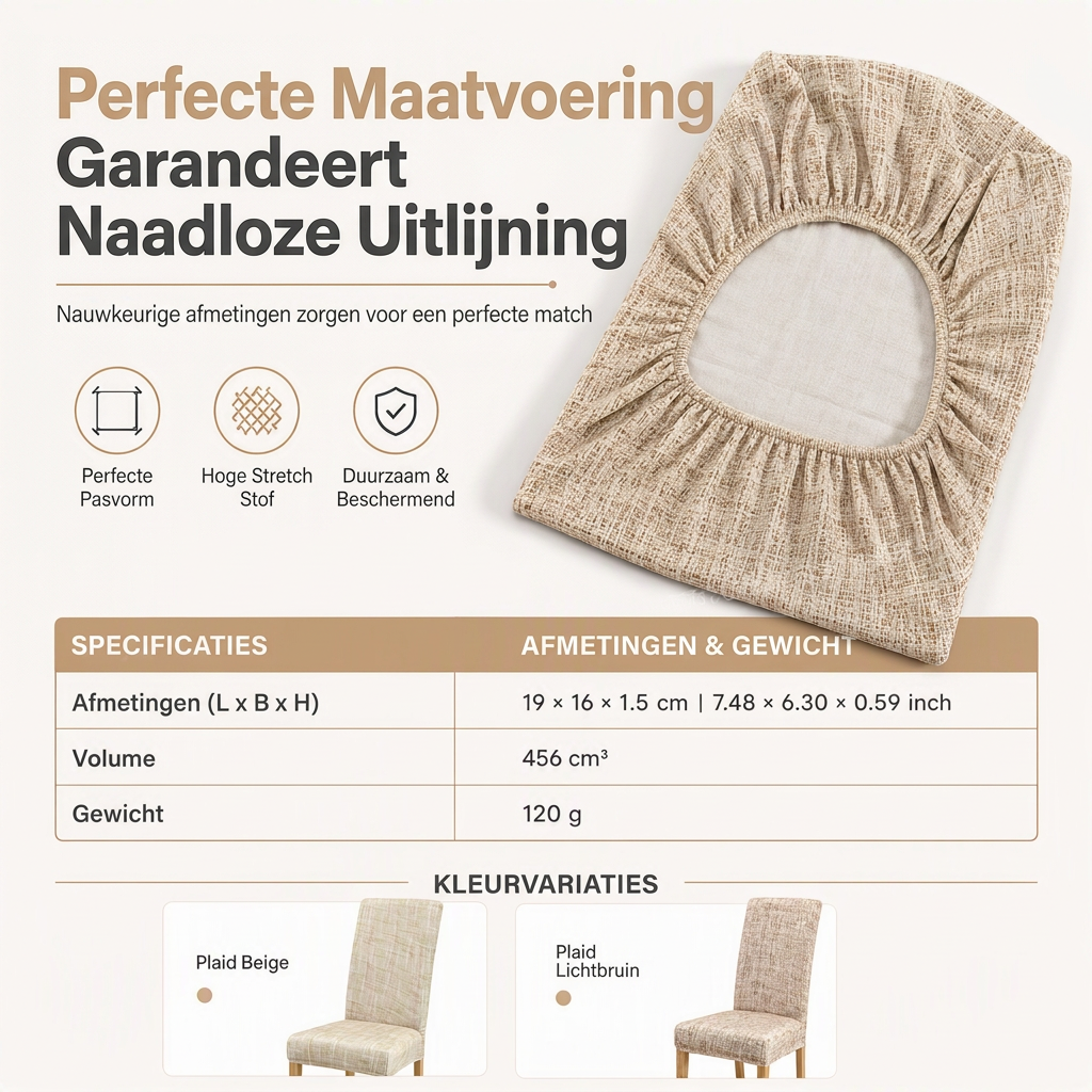 🪑 TIJDELIJKE KORTING VAN 50%! ✨ Universele Rekbare Geruite Stoelhoezen – Beschermend en Eenvoudig te Monteren 🧺