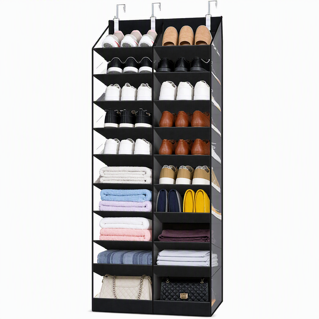 👠 Opgehangen opbergtas voor aan de deur met 20 gaasvakken, grote capaciteit, meerlaagse organizer van non-woven stof voor huishoudelijke opberg