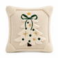 ⏳🔥TIJDELIJKE KORTING VAN 50%! ⏰Kussenhoes met geborduurde kerstboom en strik (45x45cm) | Decoratieve kussenhoes voor bank in de woonkamer🎄🧸