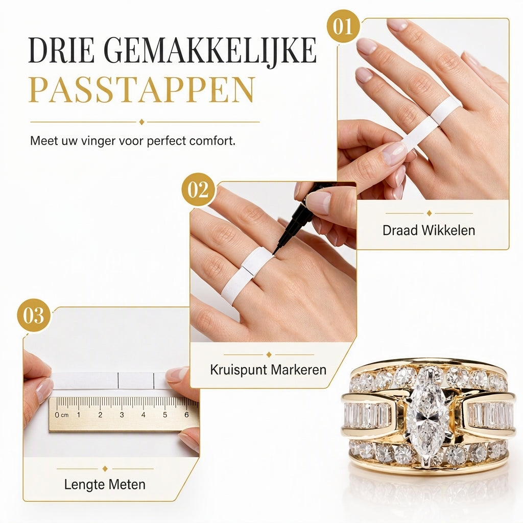 ⏳ Tijdelijke Speciale Aanbieding ⏰ Vergulde Verlovingsring met Kubische Zirkonia, Marquise-slijpsel Mode-sieraden