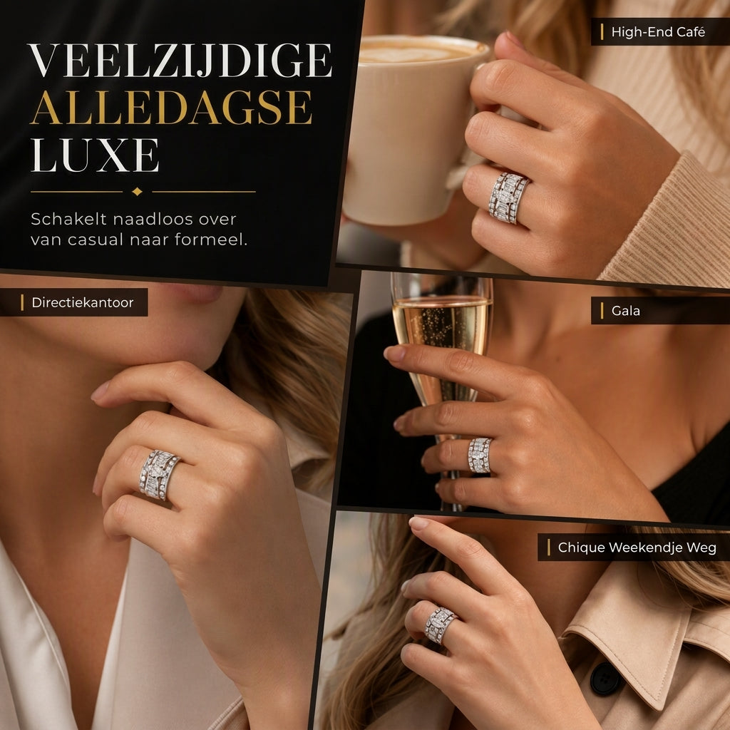⏳ Tijdelijke Speciale Aanbieding ⏰ Vergulde Verlovingsring met Kubische Zirkonia, Marquise-slijpsel Mode-sieraden