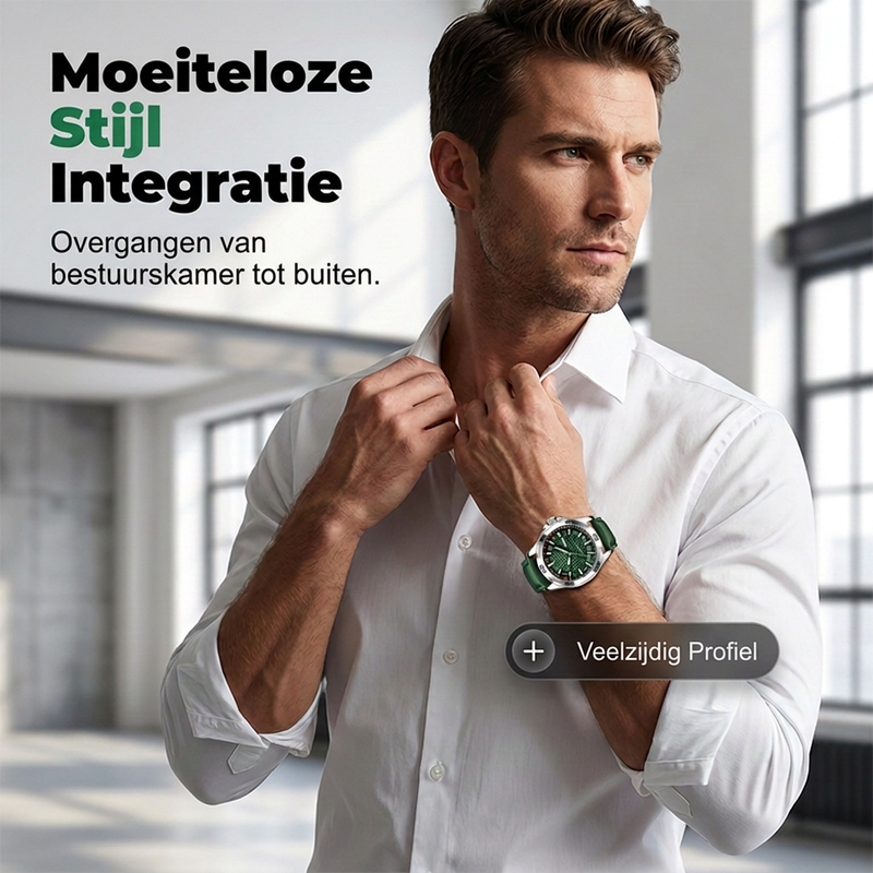 Heren lichtgevende quartz sporthorloge, waterbestendig tot 30 meter