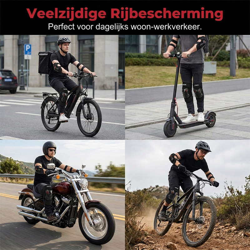 Motorcycle beschermingsset voor knieën en ellebogen