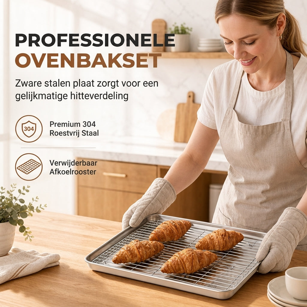 🍪 TIJDELIJKE KORTING VAN 50%! 🍳 Essentiële multifunctionele ovenaccessoire — Bakken, braden en afkoelen in één set 🔥