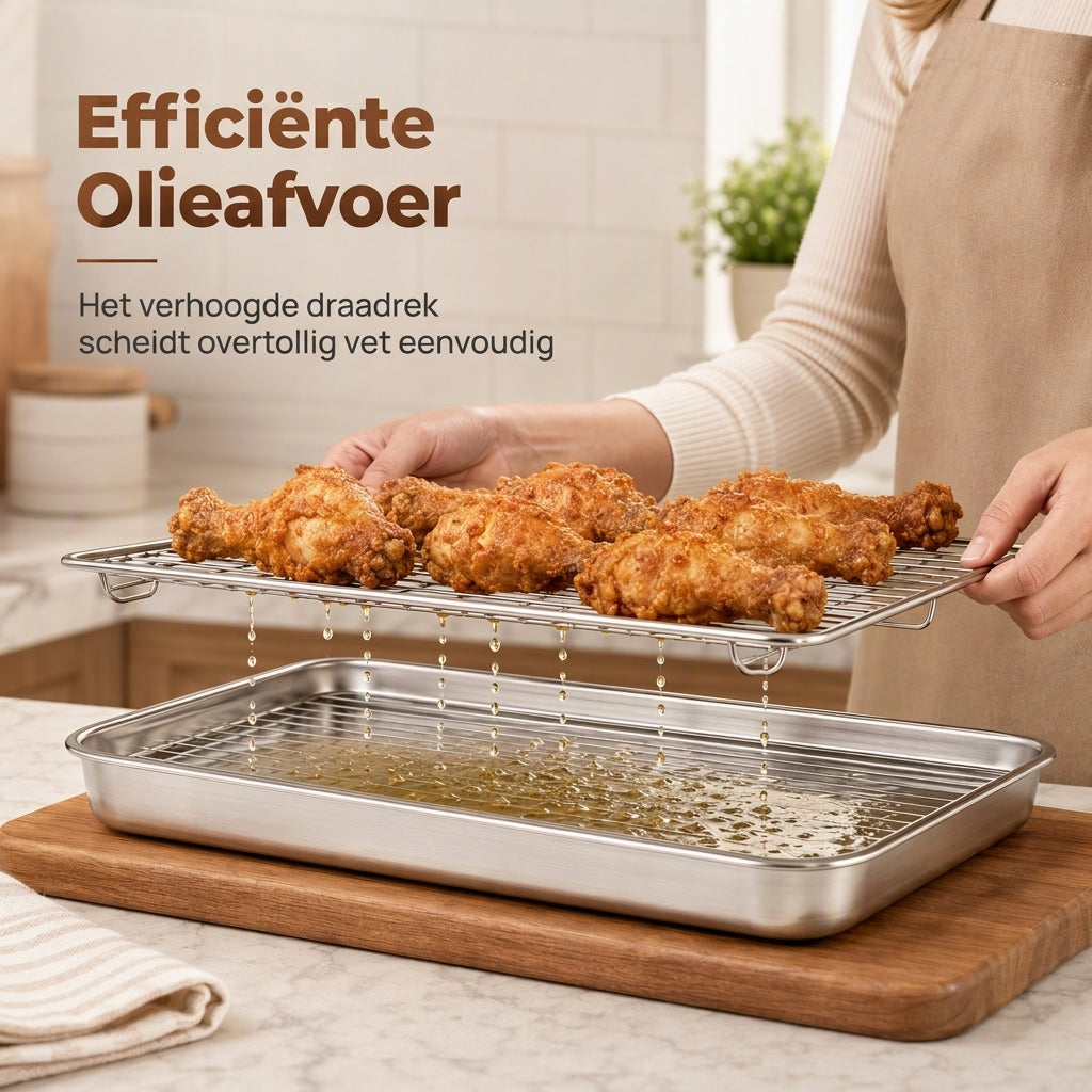🍪 TIJDELIJKE KORTING VAN 50%! 🍳 Essentiële multifunctionele ovenaccessoire — Bakken, braden en afkoelen in één set 🔥