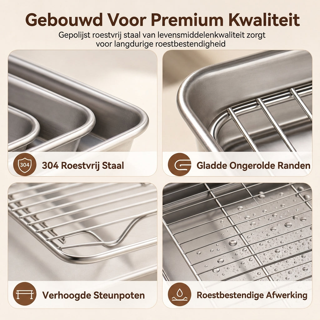 🍪 TIJDELIJKE KORTING VAN 50%! 🍳 Essentiële multifunctionele ovenaccessoire — Bakken, braden en afkoelen in één set 🔥