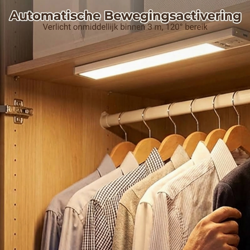 Oplaadbare draadloze bewegingssensor onderkastlamp