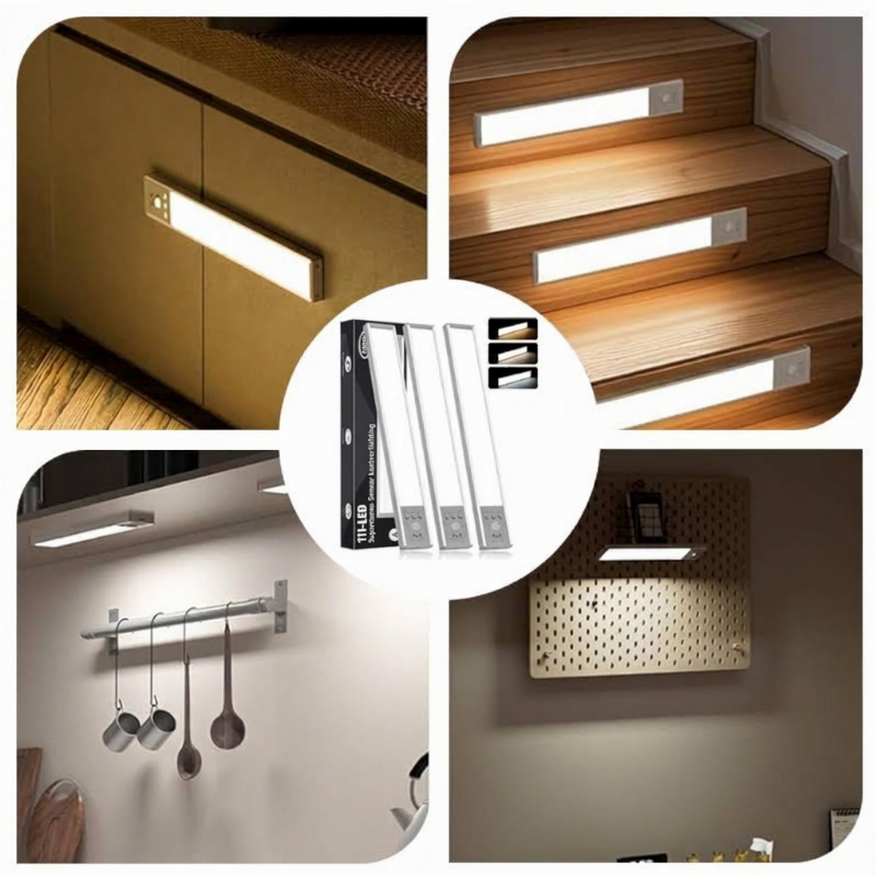 Oplaadbare draadloze bewegingssensor onderkastlamp