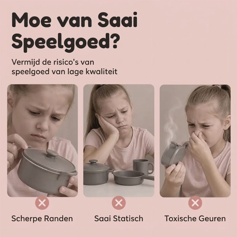 Speelset voor nagebootste keuken