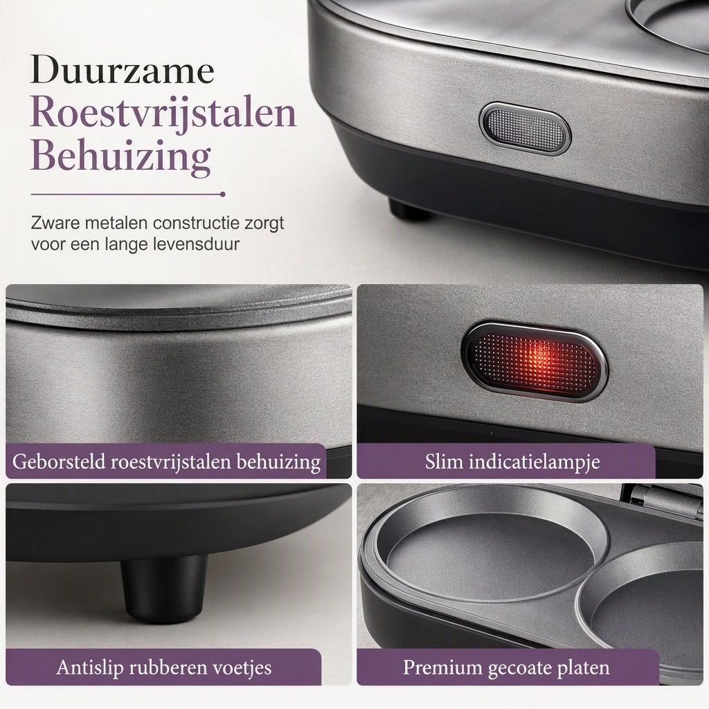 🍳✨ Slimme ontbijtmaker – 50% KORTING! Dubbele kookplaten, antiaanbaklaag, roestvrij staal – ontbijt in een paar minuten klaar. 💪