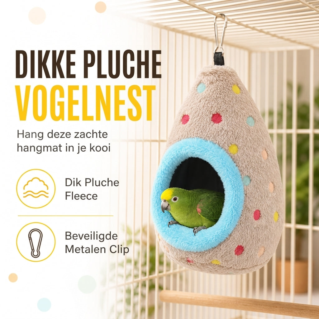 🥚 TIJDELIJKE KORTING VAN 49%! ⚡ Hangend katoenen vogel-nest hangmat – dubbellaagse fleece warme schuilplaats voor kleine vogels ✨