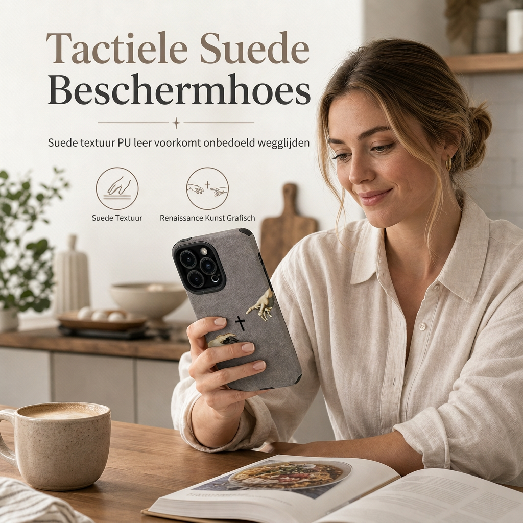 📢📢50% KORTING !! ⏰Premium suède schokbestendige beschermende telefoonhoes