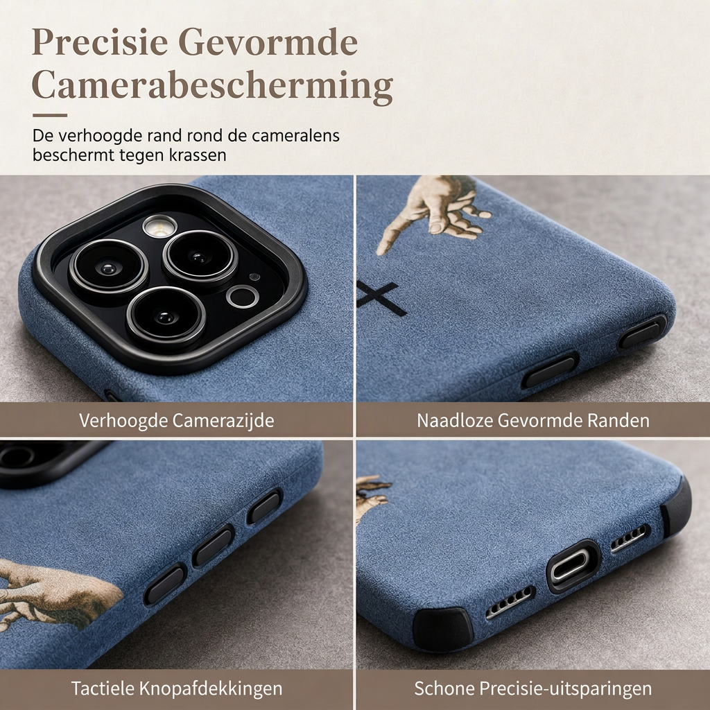 📢📢50% KORTING !! ⏰Premium suède schokbestendige beschermende telefoonhoes