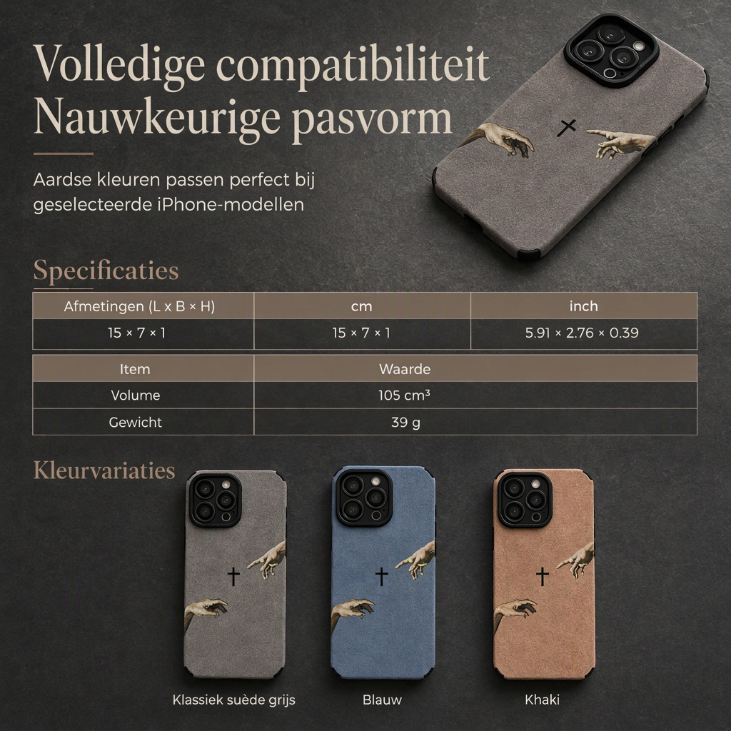 📢📢50% KORTING !! ⏰Premium suède schokbestendige beschermende telefoonhoes