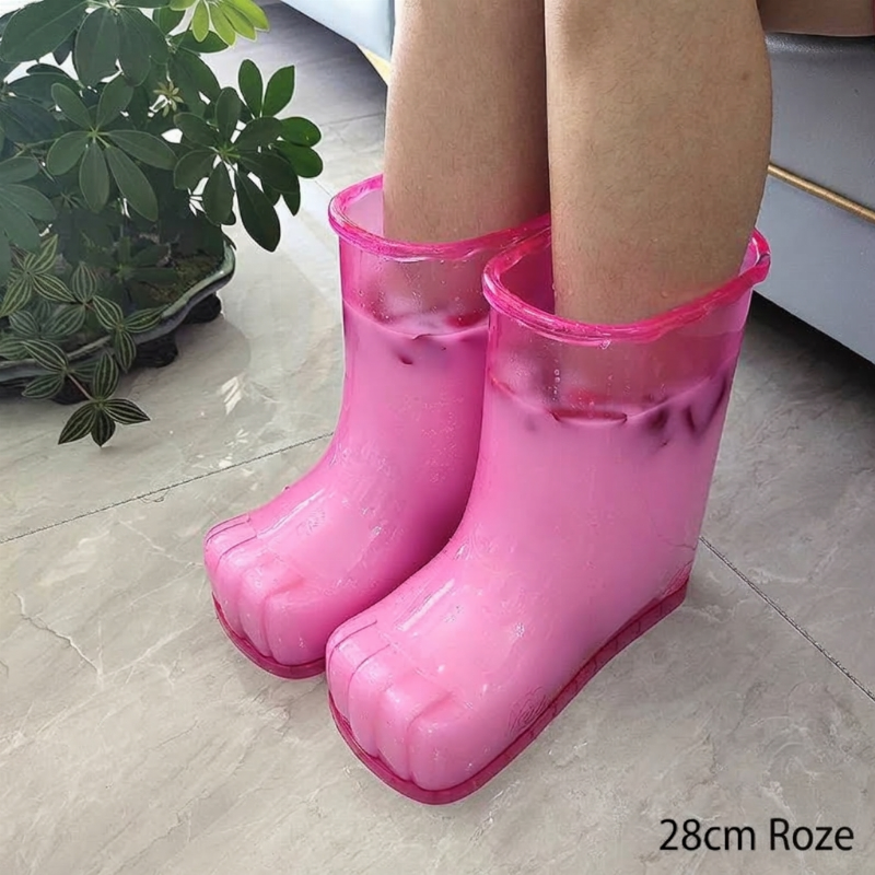 2 stuks Verplaatsbare Voetenbadschoenen voor Thuis Massage