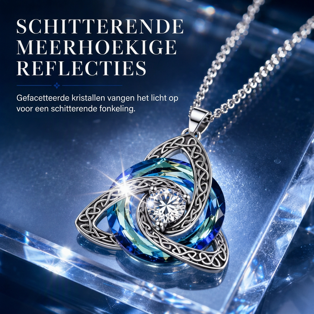 Vrouwen Keltische Knoop Geboortesteen Hanger Ketting