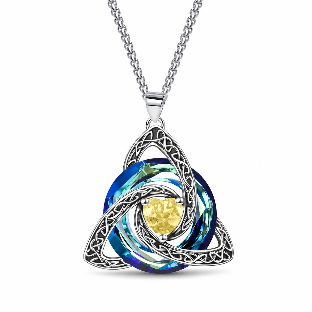 Vrouwen Keltische Knoop Geboortesteen Hanger Ketting