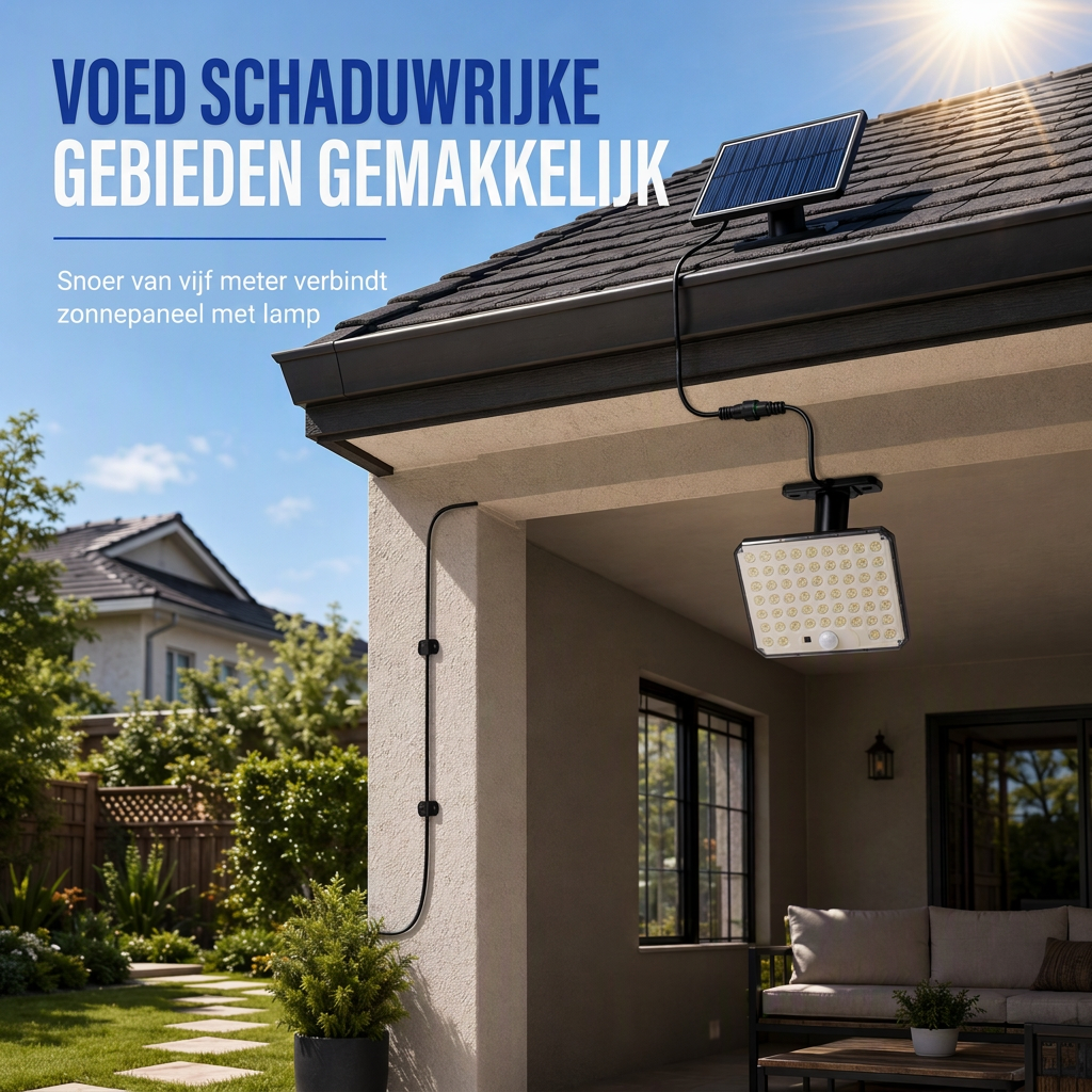 ☀️Splitsendesign buitenzonnewandlamp met bewegingssensor en afstandsbediening waterdichte zonneaangedreven straatlamp met 3 standen voor binnenplaats en garage