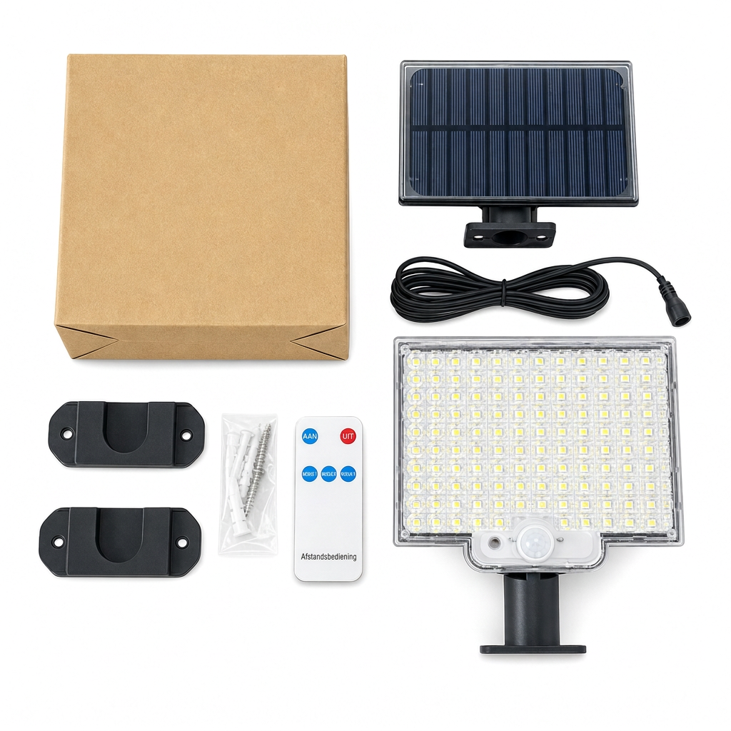 ☀️Splitsendesign buitenzonnewandlamp met bewegingssensor en afstandsbediening waterdichte zonneaangedreven straatlamp met 3 standen voor binnenplaats en garage