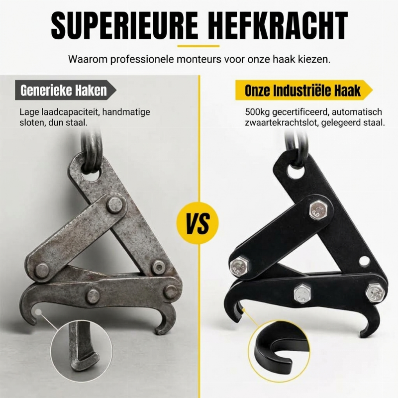 Zware automatische zelfvergrendelende hijsklem