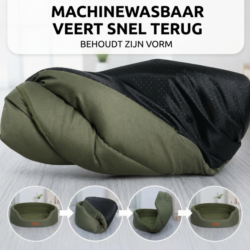 Gezellig omkeerbaar kussen-hondenbed voor alle seizoenen