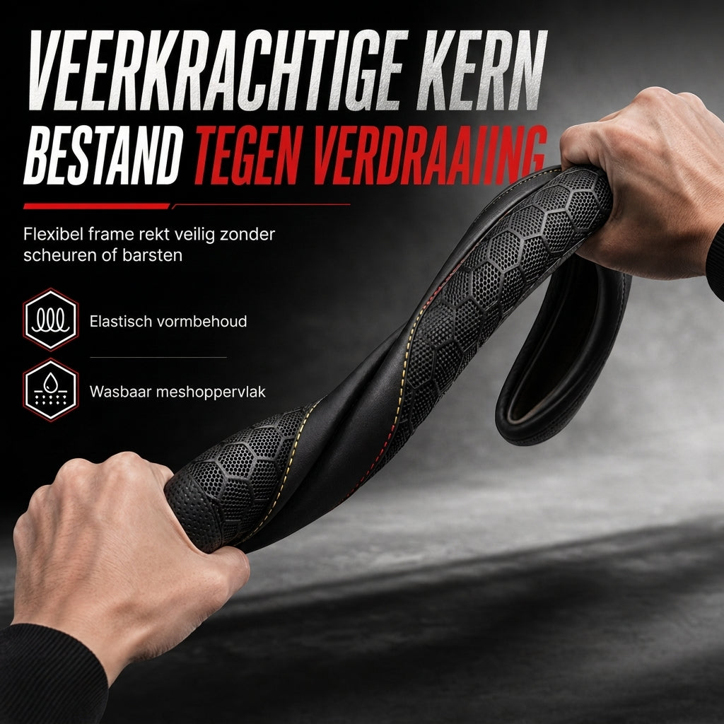 Universele antislip autostuurhoes, sportieve voetbal/honingraatstructuur stuurbeschermer