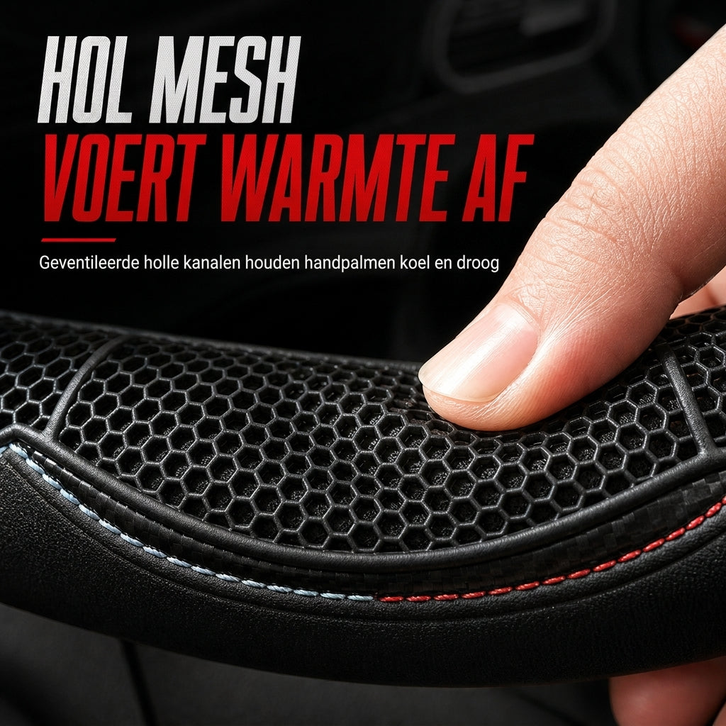 Universele antislip autostuurhoes, sportieve voetbal/honingraatstructuur stuurbeschermer