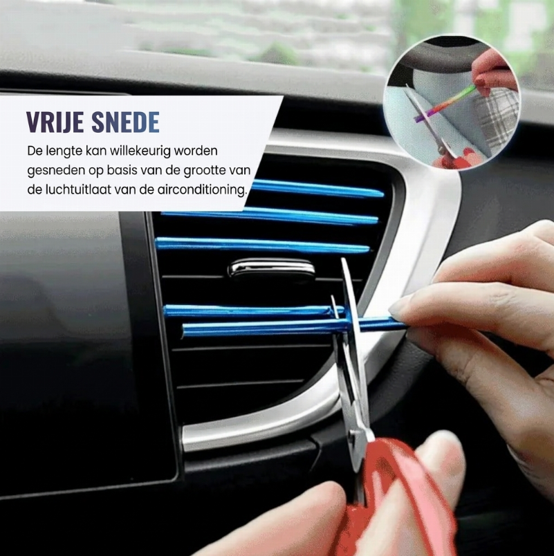 Sierstrips voor Autoventilatieroosters – Flexibele U-Vormige Interieurlijsten (10 of 20 Stuks)