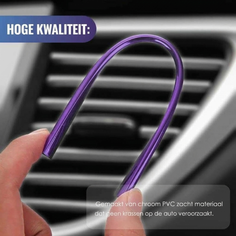 Sierstrips voor Autoventilatieroosters – Flexibele U-Vormige Interieurlijsten (10 of 20 Stuks)
