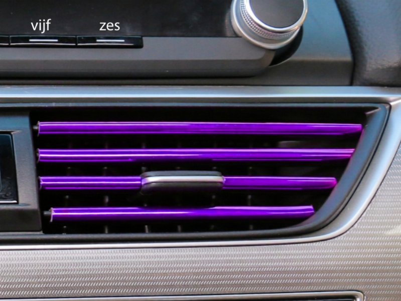 Sierstrips voor Autoventilatieroosters – Flexibele U-Vormige Interieurlijsten (10 of 20 Stuks)