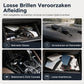 Autozonnebrilhouder met dubbele clip, brilbevestiging en kaartjesklem