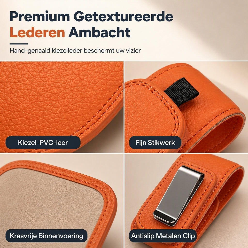 Autozonnebrilhouder met dubbele clip, brilbevestiging en kaartjesklem
