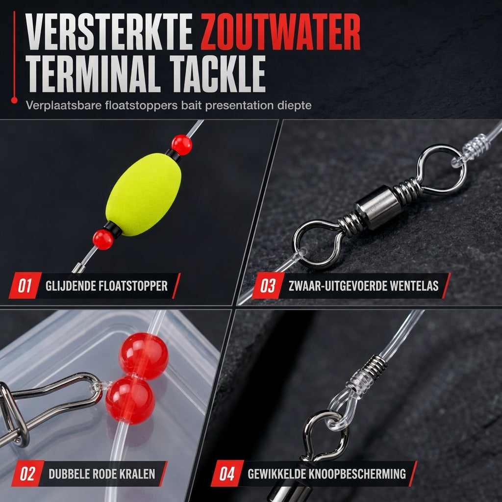 6-pack Pompano zeevist-uitleggen met dobbers, geschikt voor bot, baars, meerval, haai en blauwvis