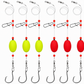 6-pack Pompano zeevist-uitleggen met dobbers, geschikt voor bot, baars, meerval, haai en blauwvis