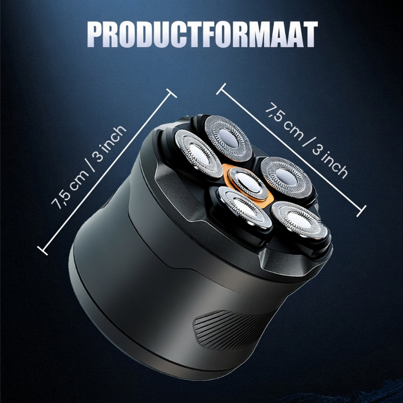 6D Waterdichte Hoofdscheerset voor Kale Mannen